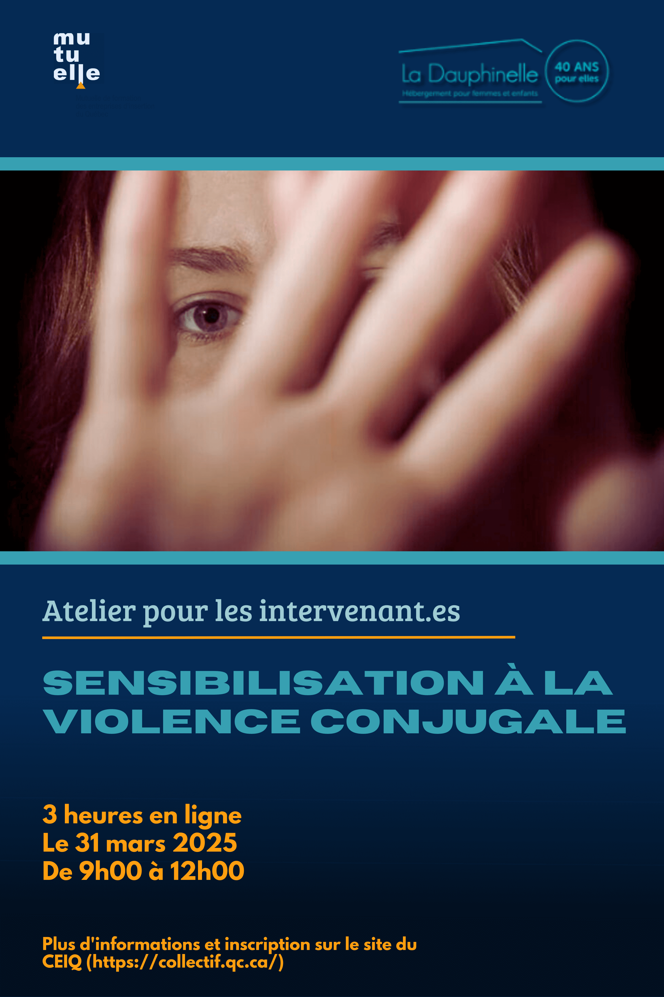 Atelier de sensibilisation à la violence conjugale - En ligne - CEIQ