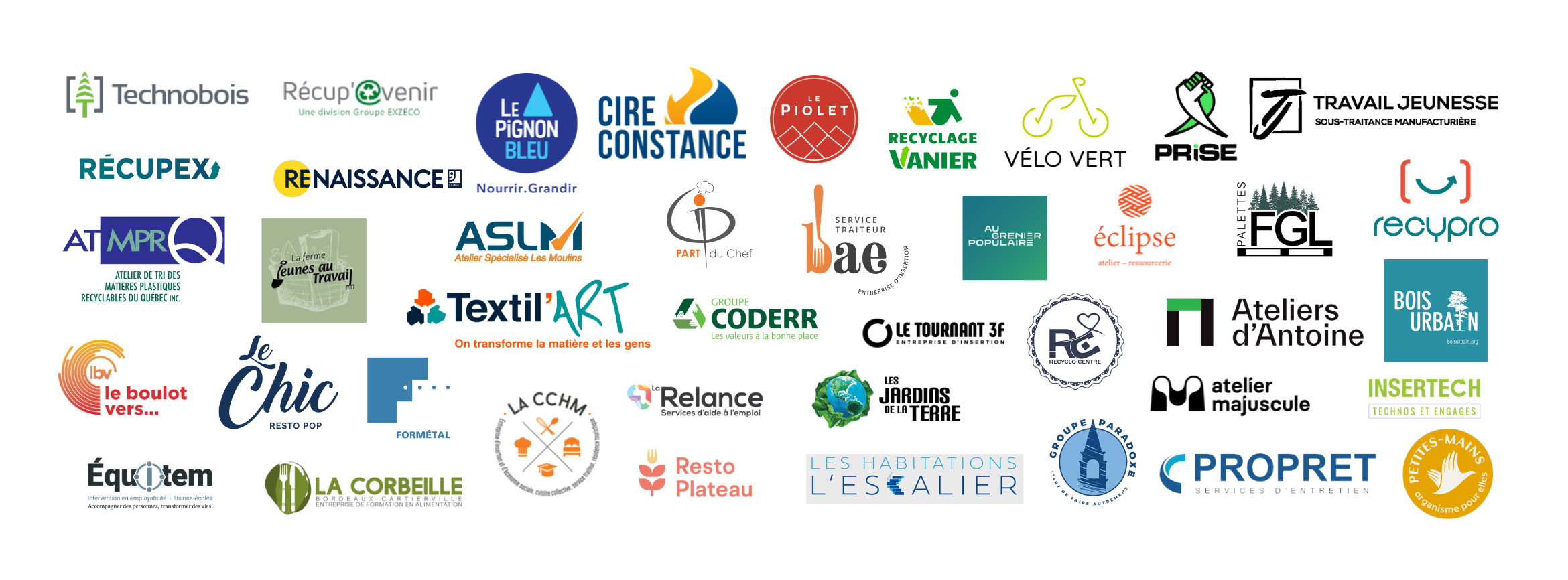 Entreprises d’insertion membres du CEIQ