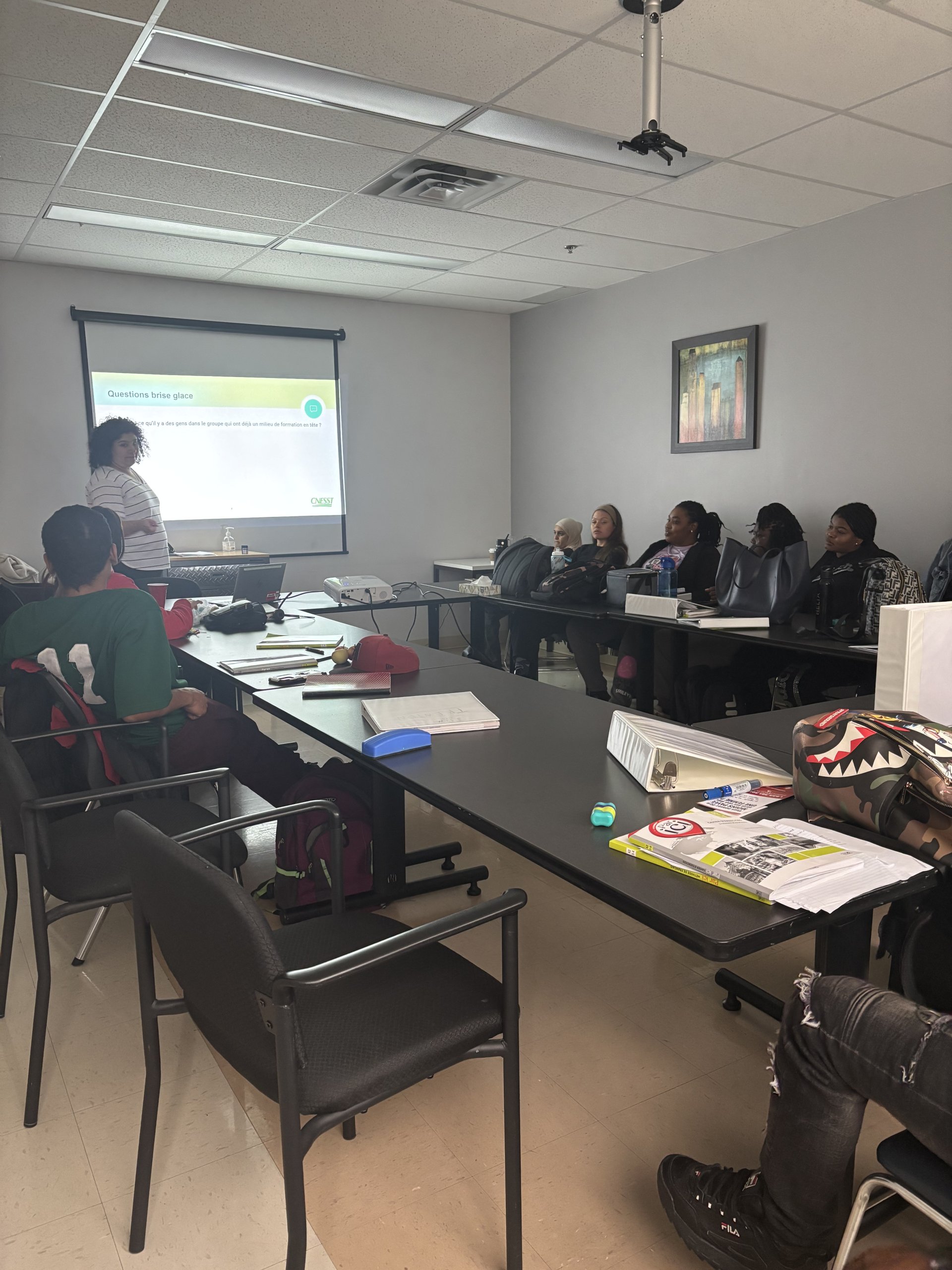 Atelier de la CNESST avec les participant·es du Projet Intégration